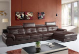Living Room Sofa with L Shape Leather Corner Sofa Modern Sectional Sofa