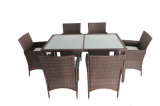 Modern Rattan Cube Set Table Outdoor Dining Set