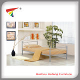 Popular Metal Single Bed with Sliver Finish (HF050)
