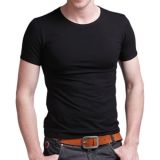 Cotton Spandex Muscle Slim Fit Fitness Men's Tagless Gym T Shirts