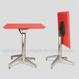 New Fashion Space Saving Red Top Square Folding Table (SP-FT391)