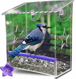 Hanging Clear Plastic Acrylic Window Bird Feeder for Food