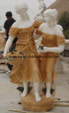 Mix Color Marble Stone Carving Art Woman Figure Statue / Sculpture for Sale
