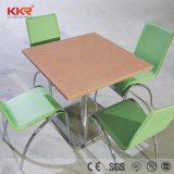 4 Person Acrylic Solid Surface Dining Table Chairs for Restaurant