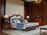 0068 Dark Color High Gloss Classical Royal Design Bed