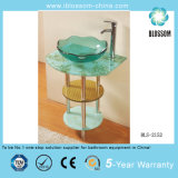 Freestanding Clear Glass Bathroom Cabinet (BLS-2152)