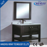 High Quality Single Size Black Wood Bathroom Vanity Cabinet