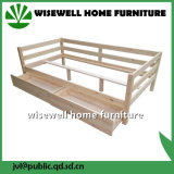 Solid Pine Wood Sofa Bed with Storage Trundle Drawer (W-B-5036)