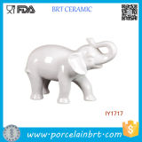 High White Ceramic Elephant Figurine Ceramic Home Decor