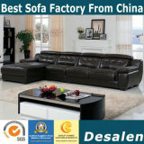 Wholesale Price L Shape Coffee Color Leather Sofa (B. 911)