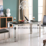Glass Top Simple Design Dinner Table