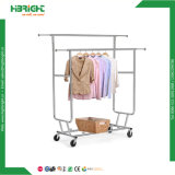 Collapsible Garment Rack with Chrome Extendable Rods