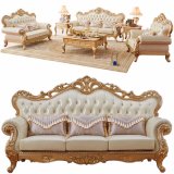 Classical Leather Sofa with Cabinets for Living Room Furniture