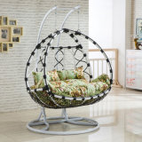 New Outdoor Swing Egg Chair, PE Rattan Furniture, Rattan Basket Double Seater (D156C)