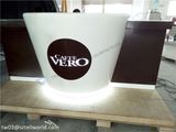 Cup Shape Logo LED Coffee Shop Counter Cash Bar Counter