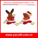 Christmas Decoration (ZY14Y112-3-4 17CM) Christmas Running Gift Metal Craft