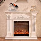 Luxury Carved Electric Indoor Fireplace Mantel (GSP15-006)