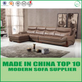 Luxury Villa Furniture Top L Shape Leather Upholstered Sofa