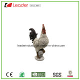 Polyresin Antique White Rooster Figurine for Easter Decoration and Garden Ornament
