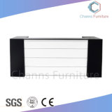Wooden Furniture Office Table White and Black Reception Desk (CAS-RD1802)