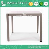 Four Colors Outdoor Aluminum Table with Glass Garden Dining Table
