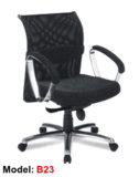Office Ergonomic Mesh Clerk Hotel Swivel Arm Metal Chair (PE-B23)