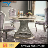 Dining Furniture Gold Paiting Round Dining Table