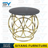 Home Furniture Glass Table Gold Side Table French Side Table