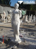 White Marble Figure Statue / Marble Figure Carving for Garden Ornament