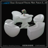 PE Rechargeable Colorful Plastic Shell LED Garden Chair