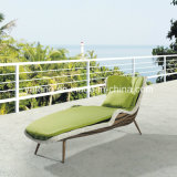 Modern Design Outdoor Beach Rattan Single Lounge Chair with Cushion