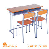 Two Seats of Classroom Desk and Chair