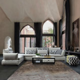 Simple Design Gray Living Room Furniture Combination Fabric Sofa