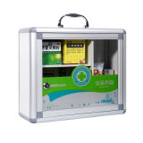 Portable Handle Acrylic Door Metal First Aid Medicine Cabinet