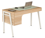 E1 MDF Wooden Office Computer Table with Cabinet