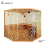 Sunrans Outdoor Steam Sauna Room 4 People with Finland Pine Wood