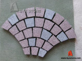 Natural Flamed Red and Green Paving Cobblestone for Driveway Paver