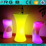 Rigrba Factory LED Round Shinning Cocktail Table LED Plastic Table