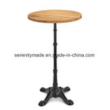 Restaurant Furniture Wooden Dining Table with Black Base
