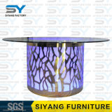 Furniture LED Table Stainless Steel Table Round Dining Table