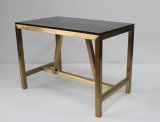 Gold Metal with Tempered Glass Top Side Table Corner Table Coffee Table