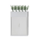 Office Furniture Steel Roll Door File Cabinet with Planter Box