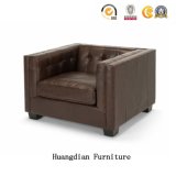 Customized Hotel Living Room Furniture Leather Armchair Wholesale Sofa (HD1603)