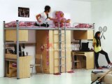 Student Dormitory Bunk Bed with Table and Locker