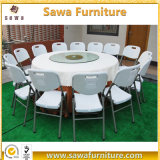 Foldable Plastic Table Outdoor Table Round Table with Metal Tube