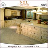 N&L Home Furniture White Color Solid Wood Kitchen Cabinet