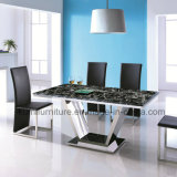 Hot Sale Stainless Steel Dining Table with Mable