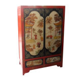 Antique Furniture Chinese Wooden Painting Cabinet Lwb803