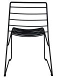 Modern Black Chair with Metal Frame
