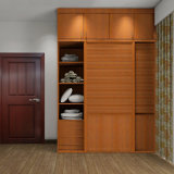 Factory Directly Wood Wardrobe Furniture Can Be Customised with Sliding Door